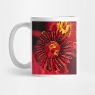 mobius ring red and gold hibiscus flower Mug